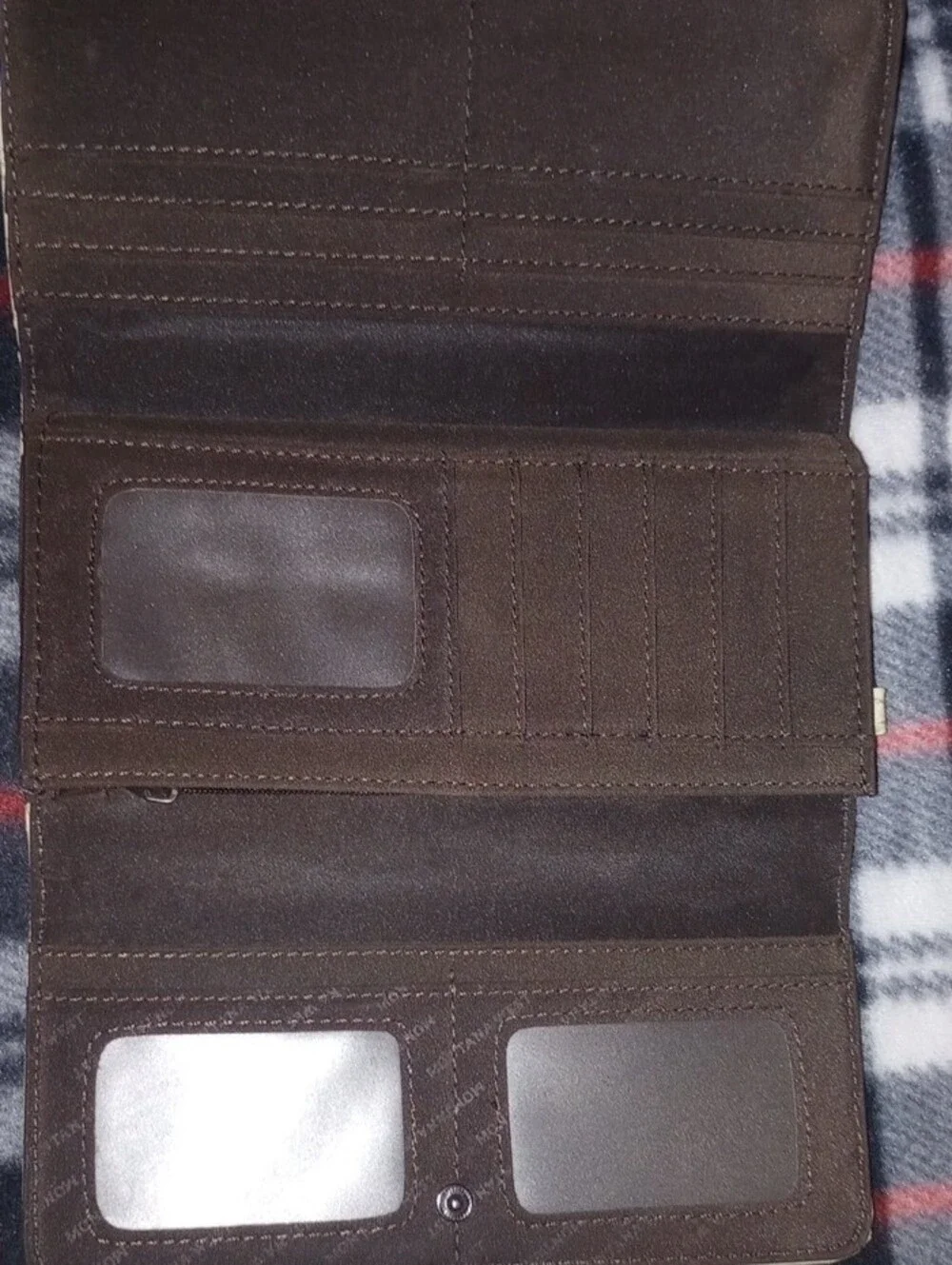 Montana West Cream Tooled  Wristlet Wallet with  Accents